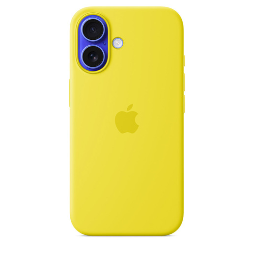 Image of Apple Custodia MagSafe in silicone per iPhone 16 - Giallo carambola