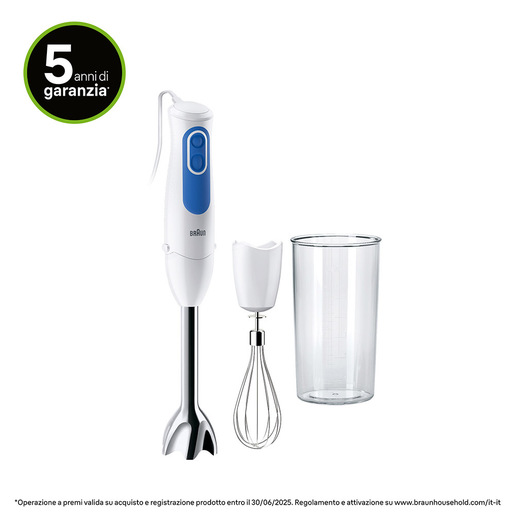 Image of Braun Minipimer MultiQuick MQ3005 CREAM Frullatore ad immersione White