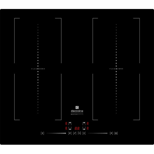 Image of Electroline IHES4TS6F1 piano cottura Nero Da incasso 60 cm Piano cottura a induzione 4 Fornello(i)