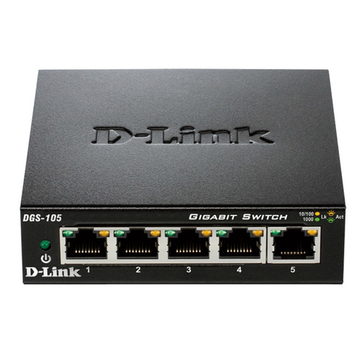 Image of D-Link DGS-105 Non gestito L2 Gigabit Ethernet (10/100/1000) Nero