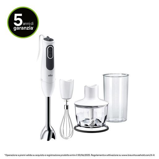 Image of Braun Minipimer MultiQuick MQ3135WH SAUCE Frullatore ad immersione Whi